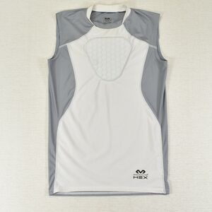 McDavid HEX Sternum Shirt Youth XL White Padded Chest Protector Heart Guard